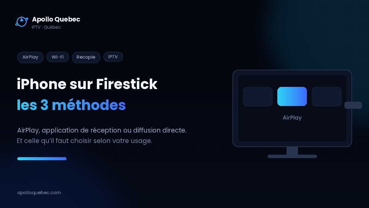 Caster un iPhone sur Firestick : AirPlay, application de réception ou diffusion directe