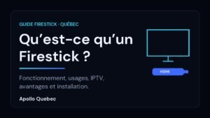 Qu’est-ce qu’un Firestick : l’Amazon Fire TV Stick branché au port HDMI d’un téléviseur